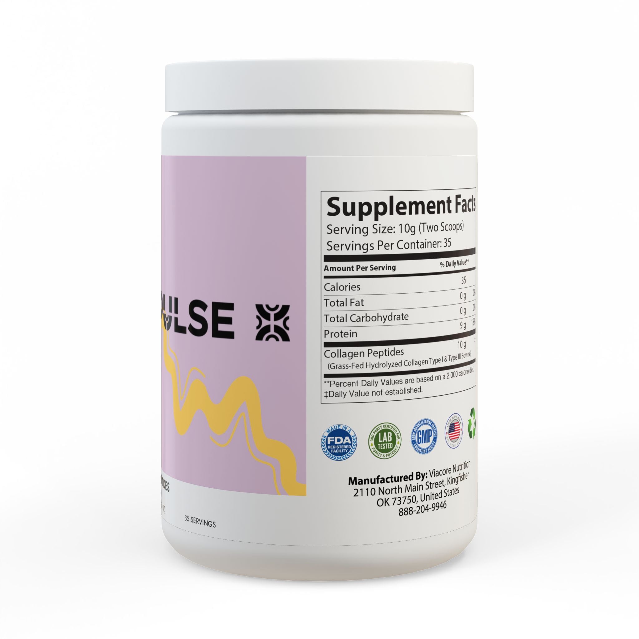 Collagen Peptides Type I & III Supplement (350g, 12.3oz)
